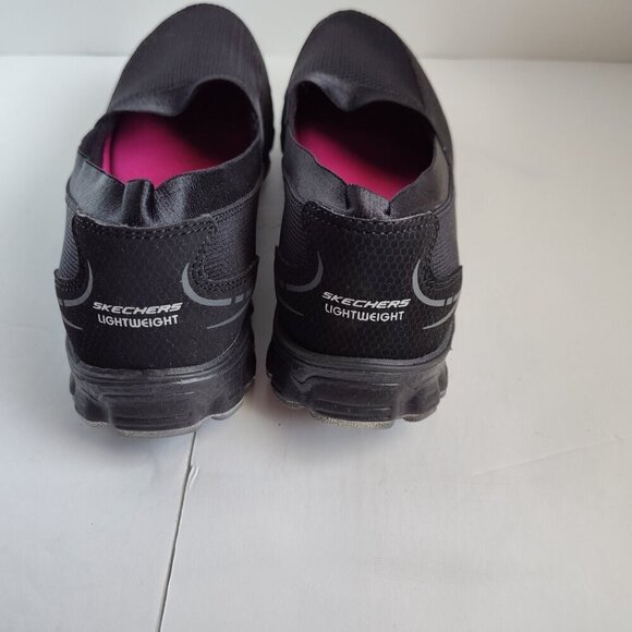 Ladies SZ 6-1/2 Sketchers Black Flex Slip-On Shoe - Picture 3 of 6